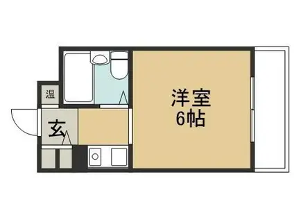 エレガンス宮町(ワンルーム/4階)の間取り写真