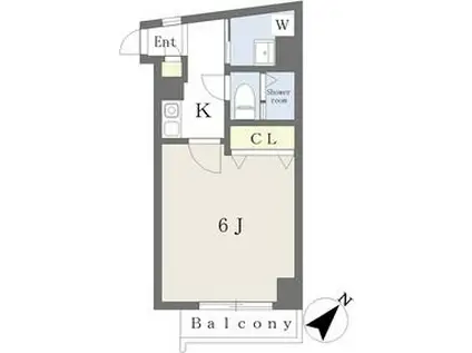 BPハイツ東須磨(1K/3階)の間取り写真