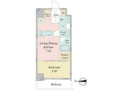 MELIV岐阜駅前(1DK/4階)の間取り写真