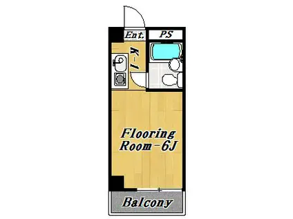 第2山藤ビル(ワンルーム/6階)の間取り写真