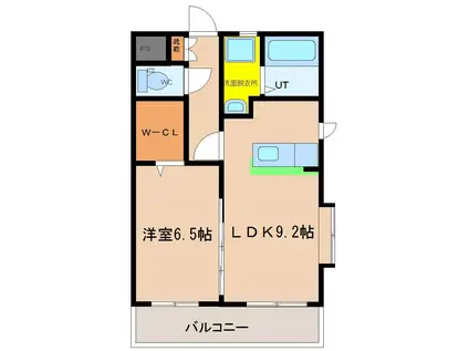 ハーバーイーストII(1LDK/3階)の間取り写真