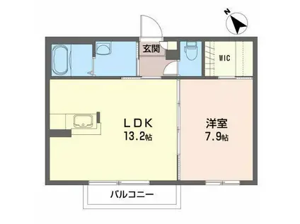 ディアコートYS(1LDK/1階)の間取り写真