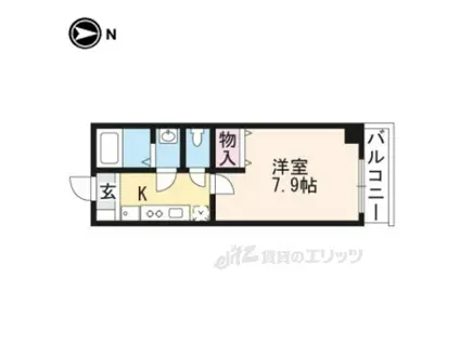 プラムズ天神(1K/5階)の間取り写真