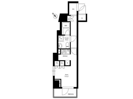 ルクシェール王子(ワンルーム/8階)の間取り写真