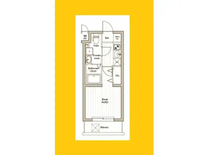 SPコート菊名サウス(1K/1階)の間取り写真