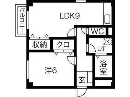 サンパティークメゾン(1LDK/1階)の間取り写真