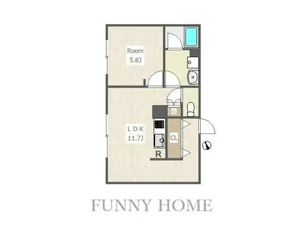 マコラ パレ世田谷(1LDK/3階)の間取り写真