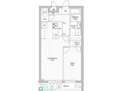 アーバンパーク東向島(1LDK/4階)の間取り写真