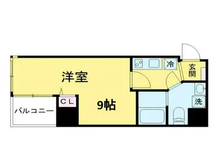 スカイツリービュー錦糸町(1K/4階)の間取り写真