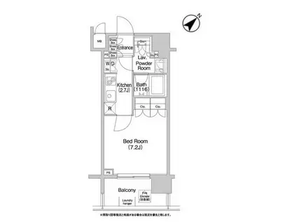 コンフォリア神楽坂デュー(1K/8階)の間取り写真