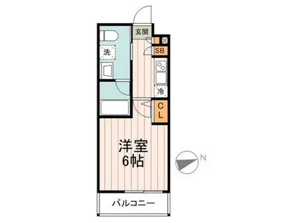 レアライズ立石(1K/1階)の間取り写真