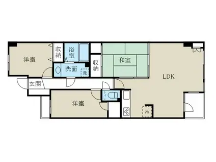サーパス西大畑(3LDK/14階)の間取り写真