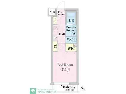 HYS 武蔵境(1K/1階)の間取り写真