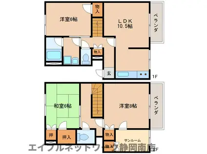 ロイヤルマンション第5渡光ビル(3LDK/1階)の間取り写真