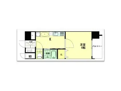 プレミアムステージ新大阪駅前Ⅱ(1K/11階)の間取り写真