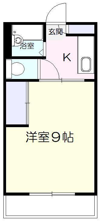 かがみマンション(1K/5階)の間取り写真