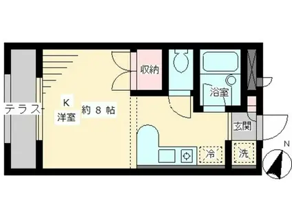 メゾン ド ロリエ(1K/1階)の間取り写真