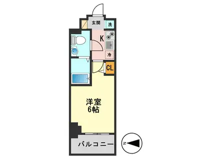 AZEST青砥II(1K/5階)の間取り写真