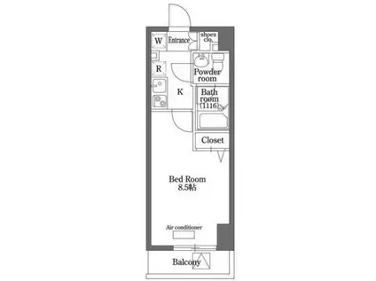 プランドル明大前(1K/6階)の間取り写真
