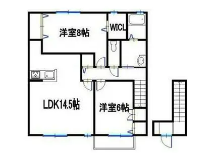 ブランフルーレ A棟(2LDK/2階)の間取り写真