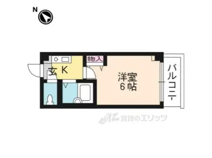 ヴィラ東海15号館(1K/1階)の間取り写真