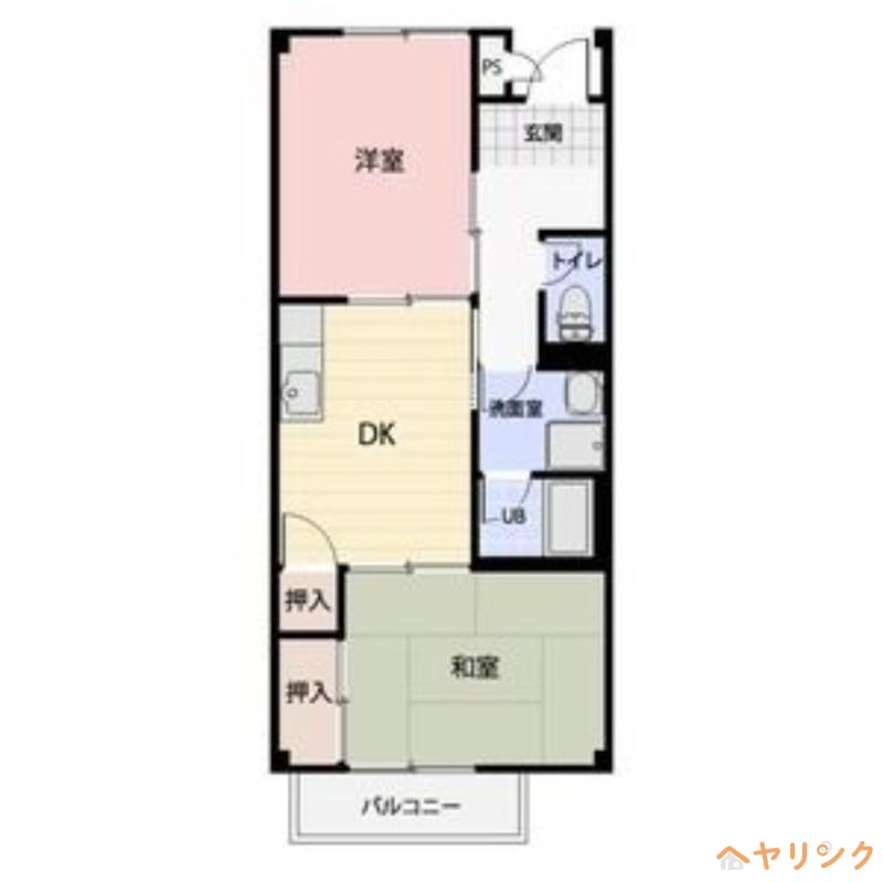 サープラス II 牟都志(2DK/1階)の間取り写真