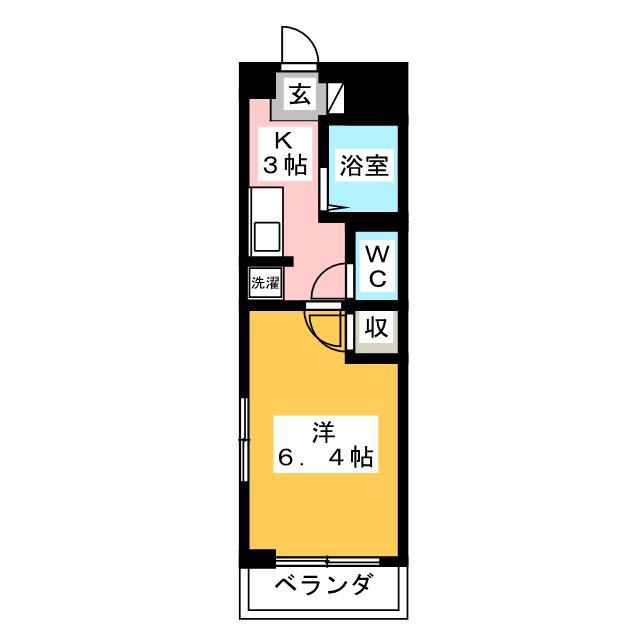 JSマンション(1K/2階)の間取り写真
