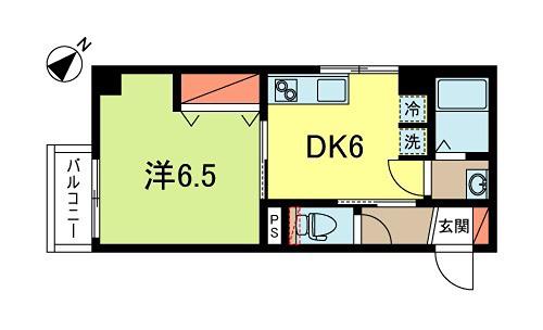 メゾンセンマン(1DK/1階)の間取り写真