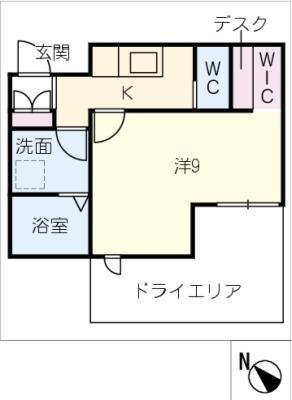 AWARD PREMIER(1K/1階)の間取り写真