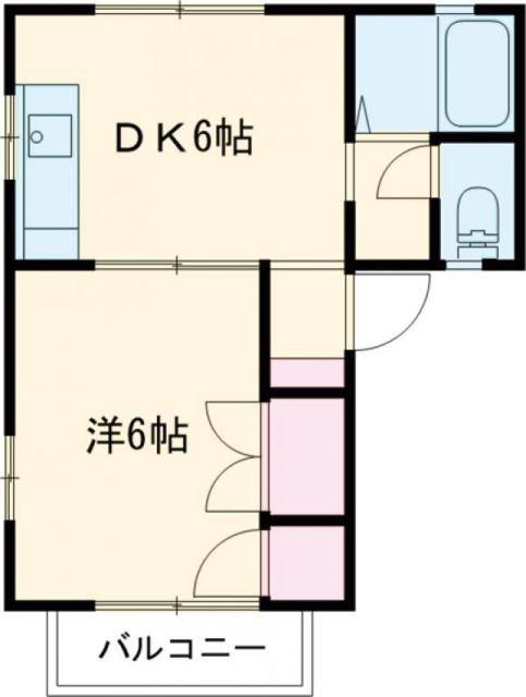 イーストワン(1DK/1階)の間取り写真