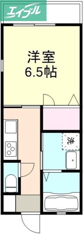 COURT CLAN A棟(1K/2階)の間取り写真