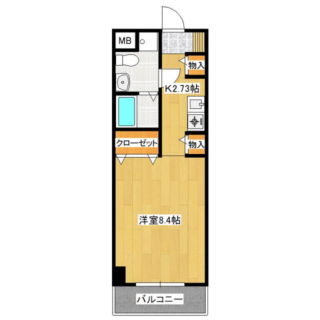 エミネンス二の宮(1K/2階)の間取り写真