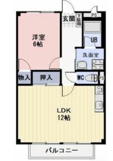 SURPLUS長沢(1LDK/1階)の間取り写真