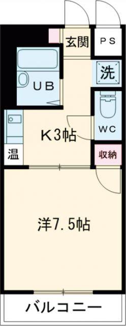 LUMIERE KASUGA(1K/2階)の間取り写真