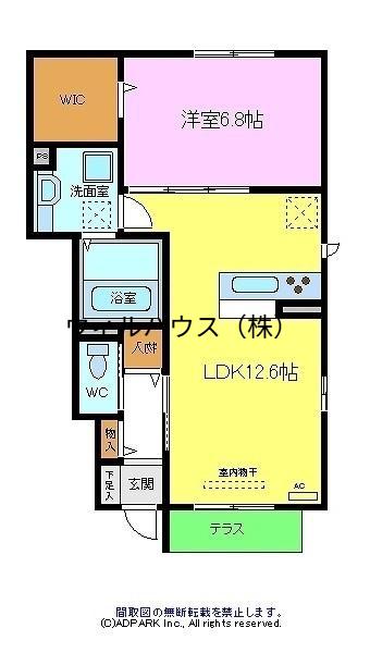 ラ・ルーチェ(1LDK/1階)の間取り写真