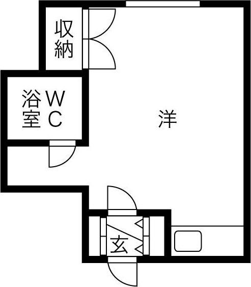 プレイス円山(ワンルーム/4階)の間取り写真