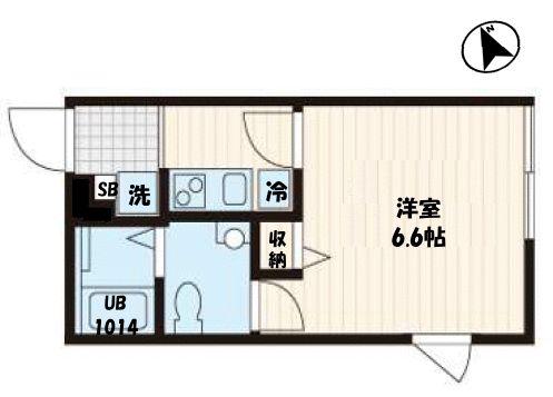 FULLEA二子玉川(1K/3階)の間取り写真