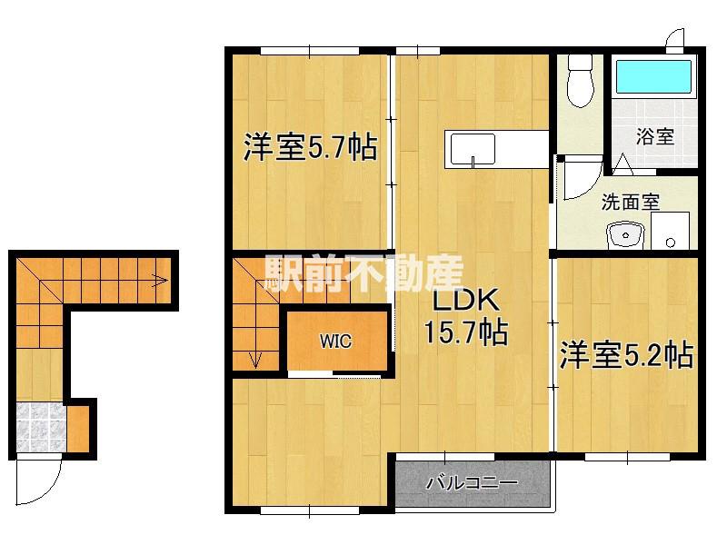 ロトガーデン(2LDK/2階)の間取り写真