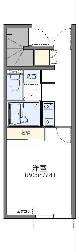 レオネクストタートルクレインI(1K/1階)の間取り写真