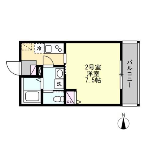 パークアシュエ(1K/2階)の間取り写真