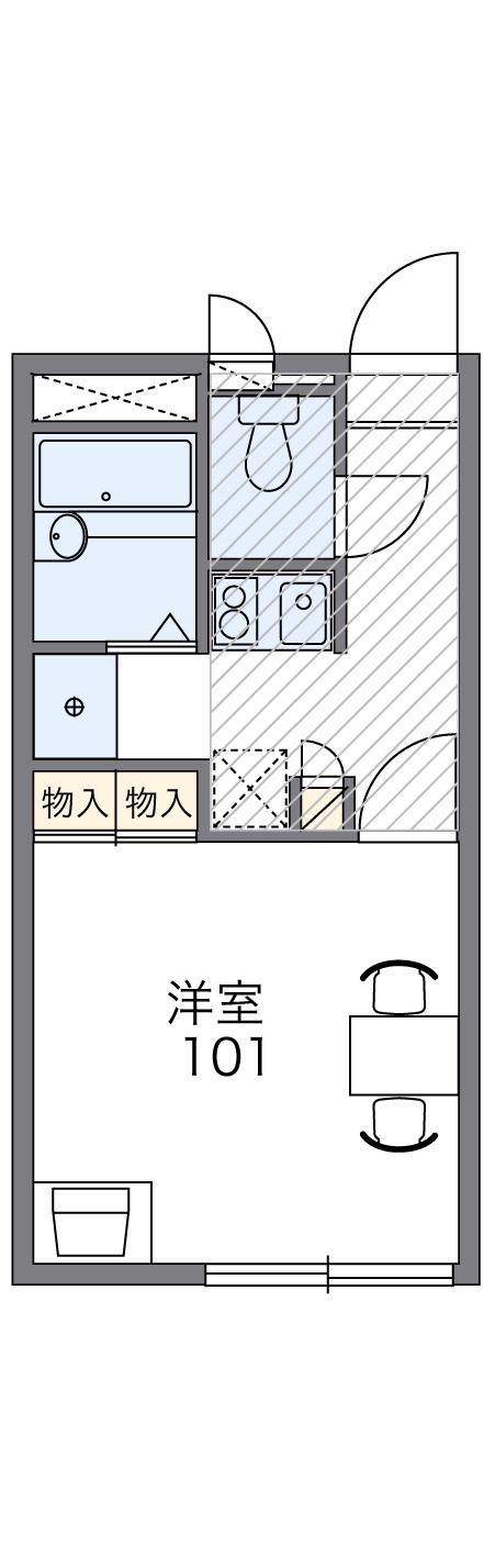 サンパーク 30番(1K/1階)の間取り写真