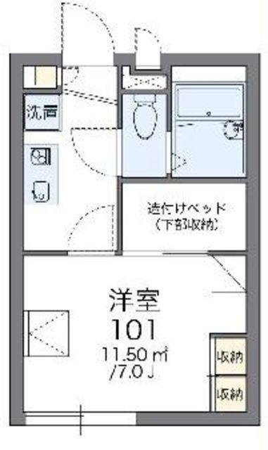 レオパレス元橋本II(1K/2階)の間取り写真