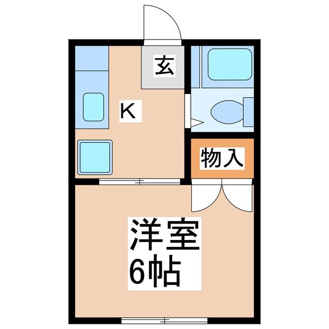 ハイツあゆみの(1K/1階)の間取り写真