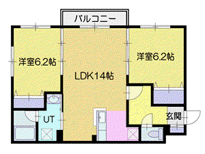 ヴィビひばりが丘Ⅱ(2LDK/5階)の間取り写真