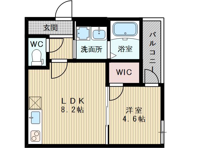 フジパレス上新庄西(1LDK/3階)の間取り写真