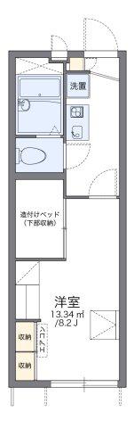 レオパレスAI(1K/1階)の間取り写真
