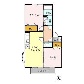 フォレステージ10(2LDK/1階)の間取り写真
