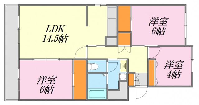 KSB 吉見園Ⅰ(3LDK/1階)の間取り写真