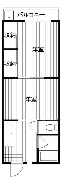 相模原ヴィレッヂ(2K/3階)の間取り写真