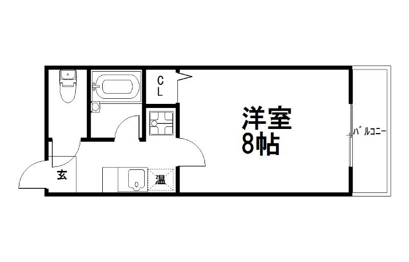 リエール東大路(1K/3階)の間取り写真